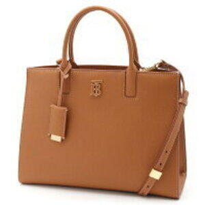 Burberry Frances Tote Shoulder Bag Russet Brown SM